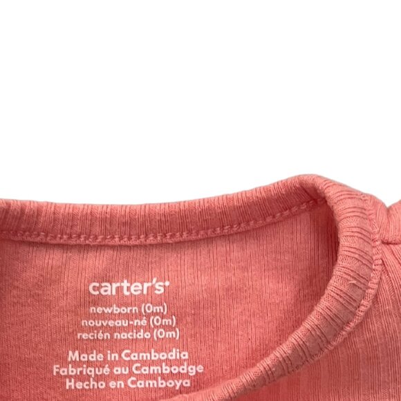 CARTER'S + Baby Girl 0-3M Bodysuit Outfit Bundle Floral Pink Neutral Lot of 10pc - Picture 8 of 14